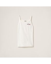 Miu Miu - Petit Bateau X Miu Miu Stretch Jersey Top - Lyst