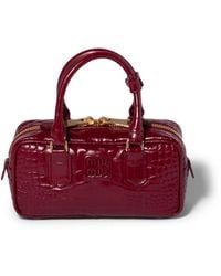 Miu Miu - Arcadie Crocodile Embossed Calfskin Bag - Lyst