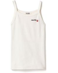Miu Miu - Petit Bateau X Stretch Jersey Top - Lyst