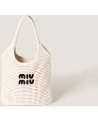 Miu Miu - Ivy Raffia-Effect Woven Tote Bag - Lyst