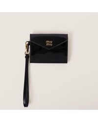 Miu Miu - Patent Leather Card Holder - Lyst