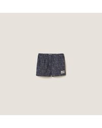 Miu Miu - Checked Tweed Shorts - Lyst