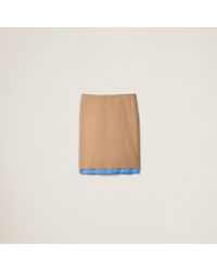 Miu Miu - Camel-Hair Midi-Skirt - Lyst