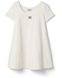 Miu Miu - Jersey Mini-Dress - Lyst