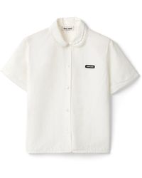 Miu Miu - Slubbed Poplin Shirt - Lyst