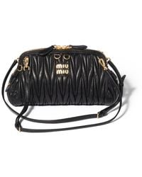 Miu Miu - Caprice Matelassé Nappa Leather Clutch - Lyst