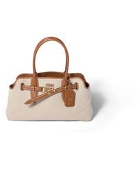 Miu Miu - Aventure Canvas And Leather Bag - Lyst