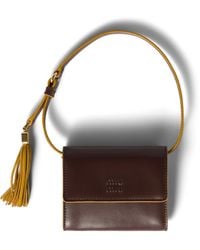 Miu Miu - Leather Wallet With Shoulder Strap - Lyst