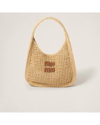 Miu Miu - Woven Fabric Hobo Bag - Lyst