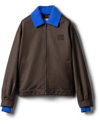 Miu Miu - Cover Fabric Blouson Jacket - Lyst