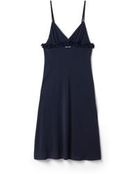 Miu Miu - Embroidered Marocain Crepe Dress - Lyst