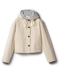 Miu Miu - Panama Cotton And Fleece Blouson Jacket - Lyst