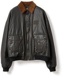 Miu Miu - Coated Cotton Poplin Bomber Jacket - Lyst
