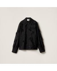 Miu Miu - Embroidered Kid Mohair Blouson Jacket - Lyst