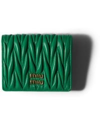 Miu Miu - Small Matelassé Nappa Leather Wallet - Lyst