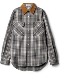 Miu Miu - Checked Flannel Shirt - Lyst