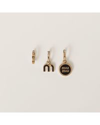 Miu Miu - Set Of Enameled Metal Earrings - Lyst