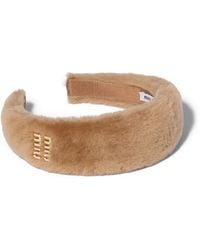 Miu Miu - Shearling Headband - Lyst