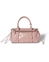 Miu Miu - Glossy Leather Handbag - Lyst