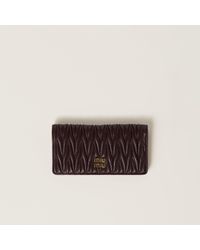 Miu Miu - Large Matelassé Nappa Leather Wallet - Lyst