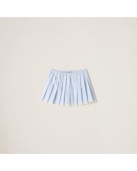 Miu Miu - Poplin Miniskirt - Lyst