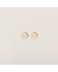 Miu Miu - Enameled Metal Earrings - Lyst