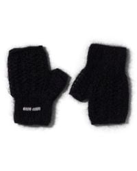 Miu Miu - Mohair Fingerless Gloves - Lyst