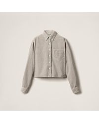 Miu Miu - Garment-Dyed Corduroy Shirt - Lyst