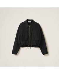 Miu Miu - Technical Silk Blouson Jacket - Lyst