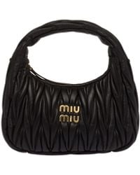 Miu Miu - Wander Matelassé Nappa Leather Hobo Bag - Lyst