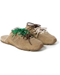 Miu Miu - New Balance X 530 Sl Faded Suede Mules - Lyst