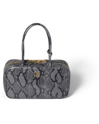 Miu Miu - Beau Python-Printed Ayers Leather Bag - Lyst