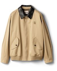 Miu Miu - Chino And Leather Bomber Jacket - Lyst