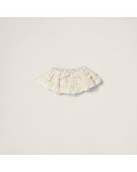 Miu Miu - Slubbed Canvas Miniskirt - Lyst