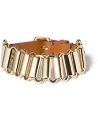 Miu Miu - Armband Aus Metall Und Leder, Damen, Größe - Lyst