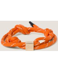 Miu Miu - Cord And Nylon Bracelet - Lyst