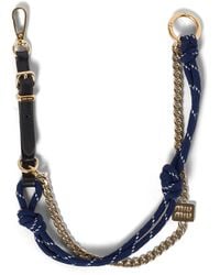 Miu Miu - Leather, Cord And Metal Trick Keyring - Lyst