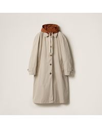 Miu Miu - Reversible Single-Breasted Panama Cotton And Technical Pongé Coat - Lyst