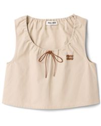 Miu Miu - Panama Cotton Crop Top - Lyst
