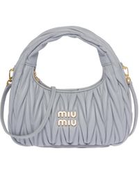 Miu Miu Miu Wander Matelassé Nappa Leather Mini Hobo Bag - Multicolor
