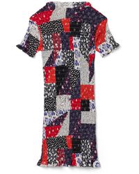 Miu Miu - Patchwork Poplin Mini-Dress - Lyst