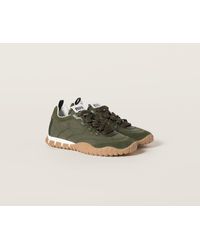 Miu Miu - Tyre Technical Fabric And Suede Sneakers - Lyst