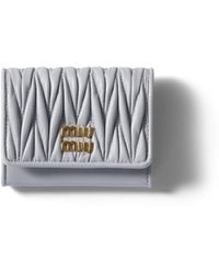 Miu Miu - Matelassé Nappa Leather Card Holder - Lyst