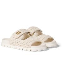 Miu Miu - Crochet Sandals - Lyst
