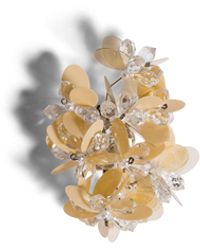Miu Miu - Single Metal Earring With Pearl And Crystals - Lyst