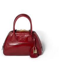 Miu Miu - Vivant Shiny Leather Mini-Bag - Lyst