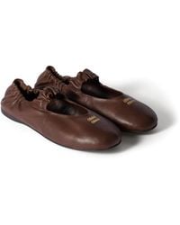 Miu Miu - Leather Ballet Flats - Lyst