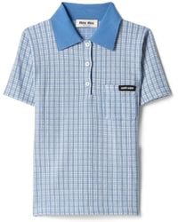 Miu Miu - Cashmere And Silk Polo Shirt - Lyst