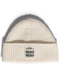 Miu Miu - Wool And Cashmere Beanie - Lyst