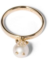 Miu Miu - Metal Ring With Pendant - Lyst